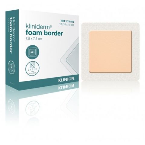 Kliniderm Foam schuimverband 7,5x7,5cm