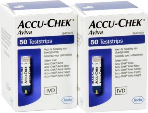 Accu Chek Aviva actiepakket bundel 2x50 strips