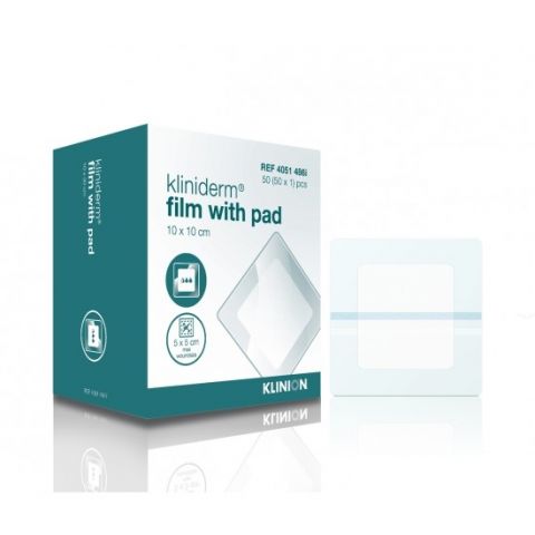 Klinion Kliniderm Film met Pad wondpleister steriel 10x10cm