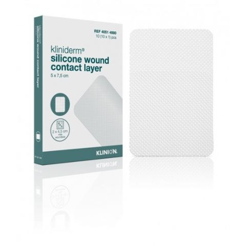 Kliniderm siliconen wondcontactlaag 5x7,5cm