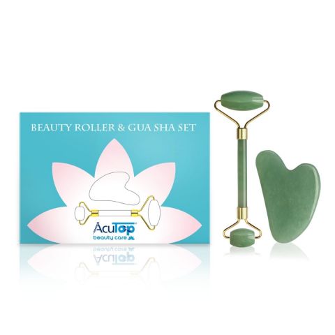 AcuTop Aventurijn roller & Gua Sha massage set