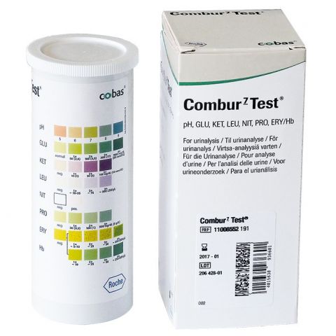 Combur 7 urine teststrips