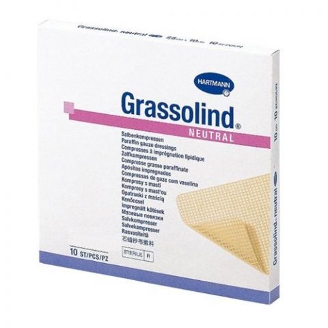 Grassolind zalfkompres 10x20cm steriel 