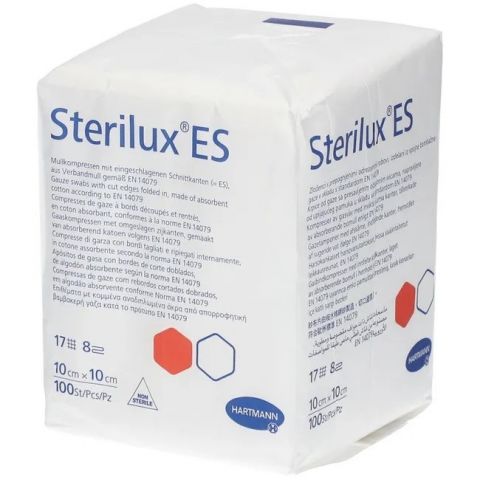 Sterilux ES gaaskompres 8-laags 10x10cm