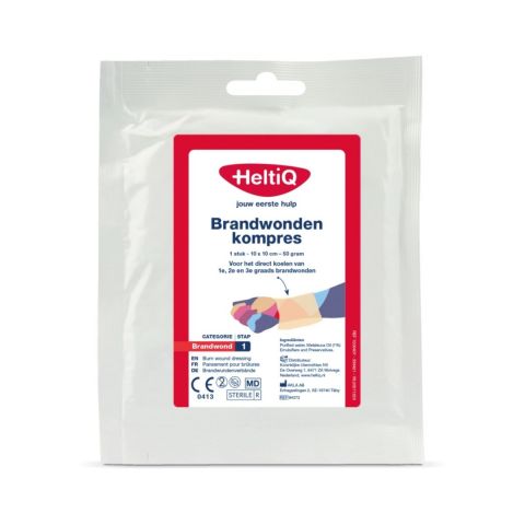 HeltiQ Brandwondenkompres 10x10 cm