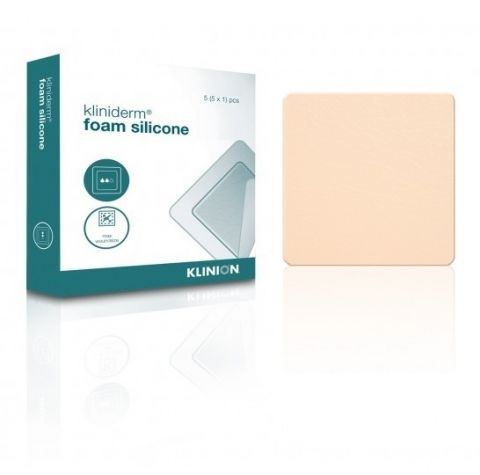 Kliniderm Foam Silicone schuimverband 5x5cm