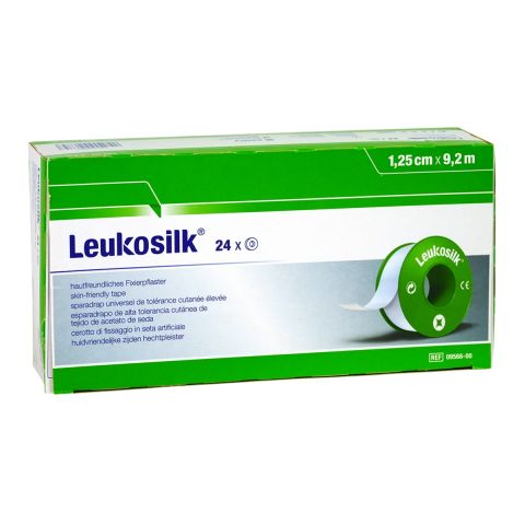 Leukosilk hechtpleister 1,25cm x 9,2m, 24 rol