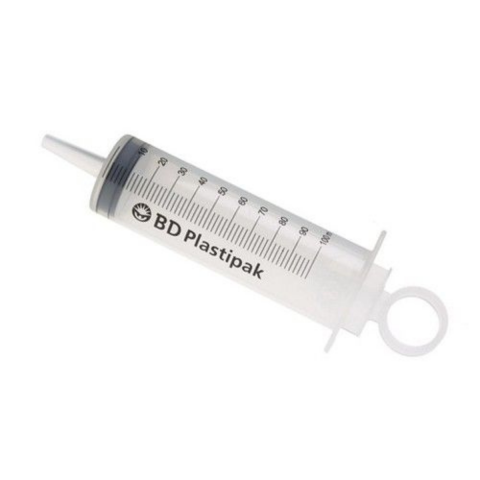 BD Plastipak injectiespuit 100ml 3-delig met cathetertip 25 stuks