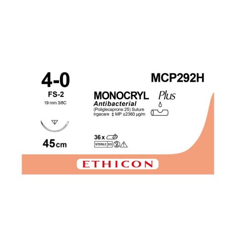 Monocryl Plus hechtdraad 4-0 45cm (FS-2) MCP292H 36 stuks