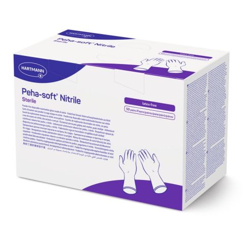 Peha-soft Nitrile steriele handschoenen poedervrij 100 stuks