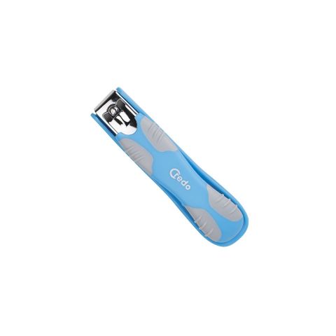PopArt nagelknipper met soft-touch nagelvanger Blauw