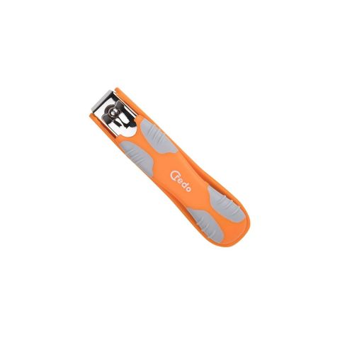 PopArt nagelknipper met soft-touch nagelvanger Oranje