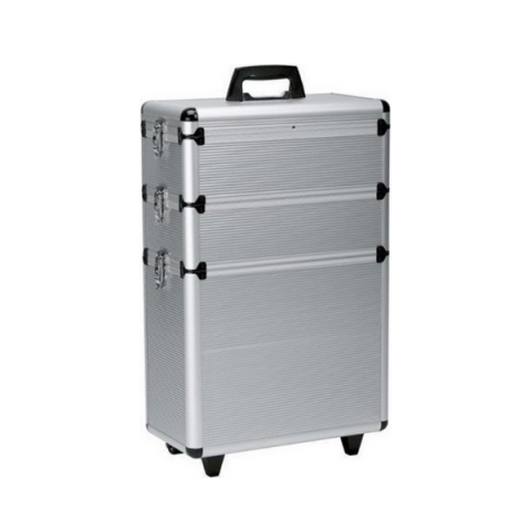 Sibel koffer aluminium met 3 opbergniveaus 65x43x22cm