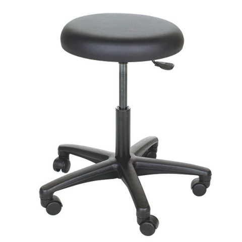 Tabouret Economy Zwart 45-57cm-Zachte wielen