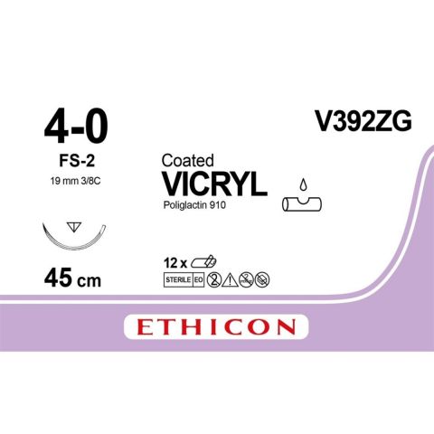 Vicryl hechtdraad 4-0 (FS-2) V392ZG 12 stuks