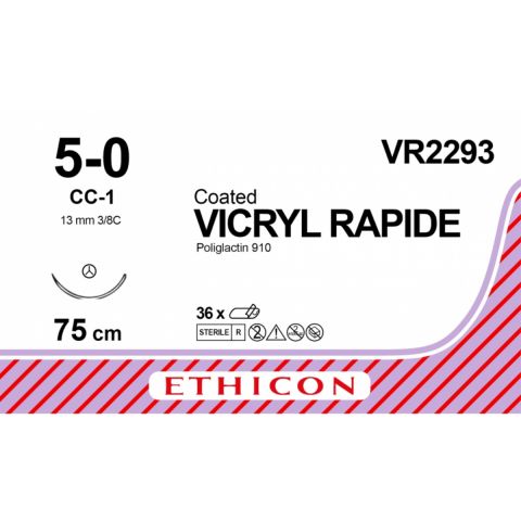 Vicryl Rapide hechtdraad 5-0 (CC-1) VR2293 12 stuks